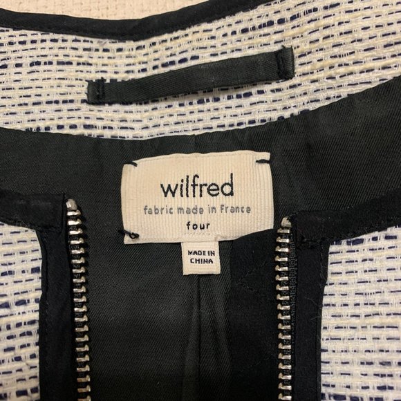 Aritzia Wilfred White Collarless Zip-Up Jacket - Picture 6 of 14